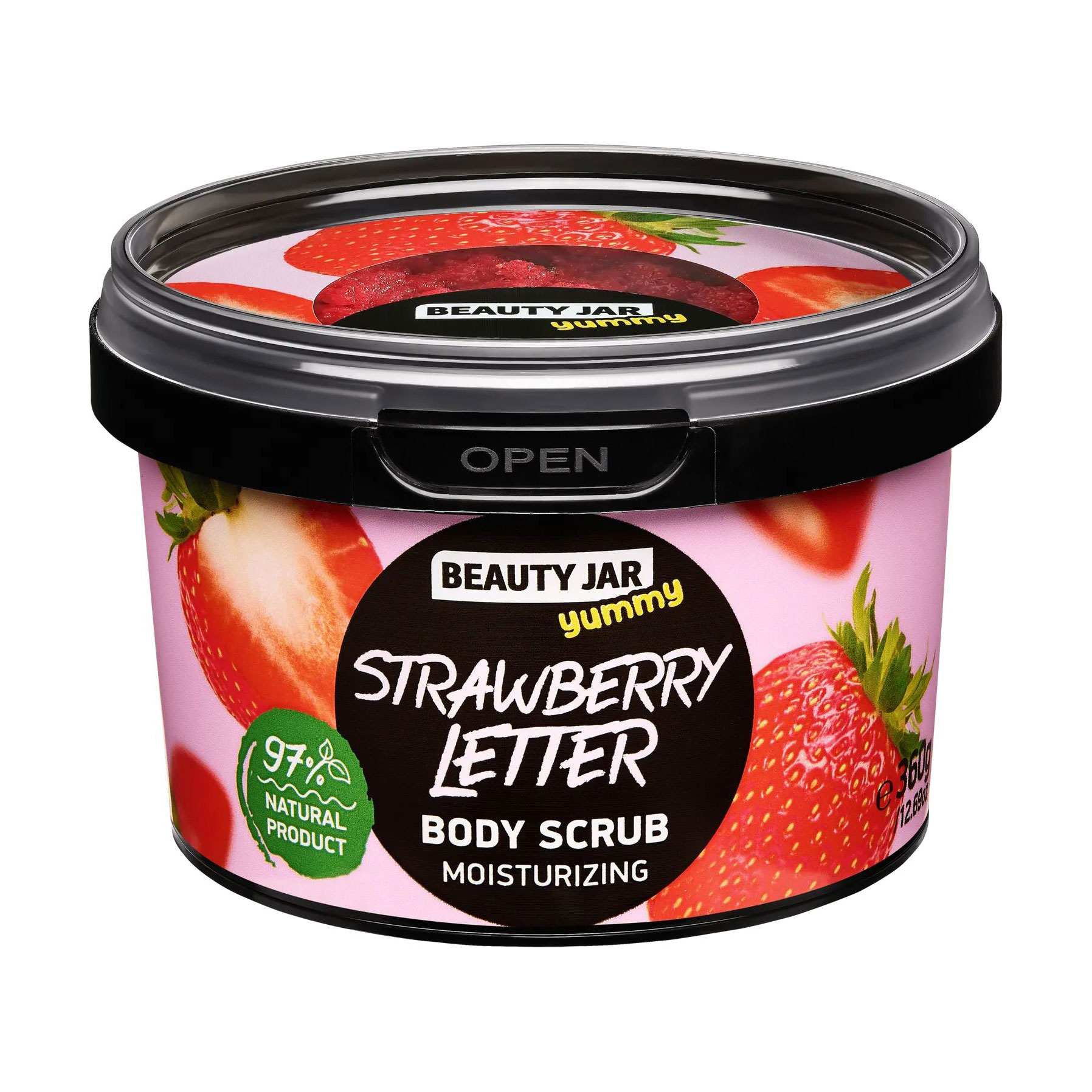 Скраб для тіла Beauty Jar Yummy Strawberry Letter Moisturizing Body Scrub Полуничний лист, 360 г